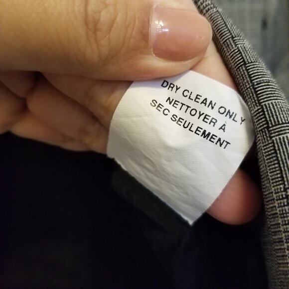 Cleo Petites Blazer US 2 Grey Plaid Suit Jacket Women Smart Collared Coat Small - Picture 8 of 10